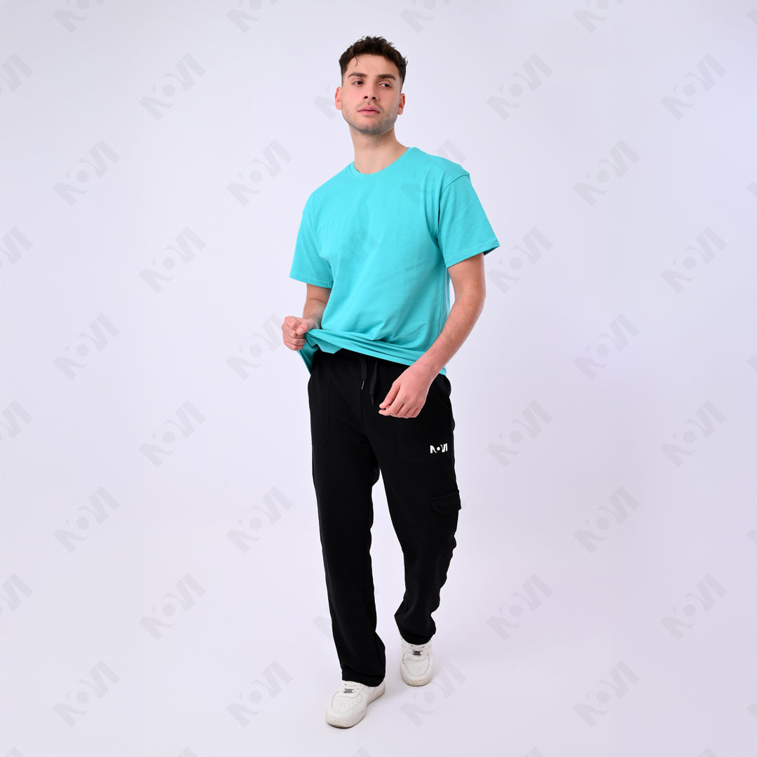 Oversized basic T-shirt - Turquoise