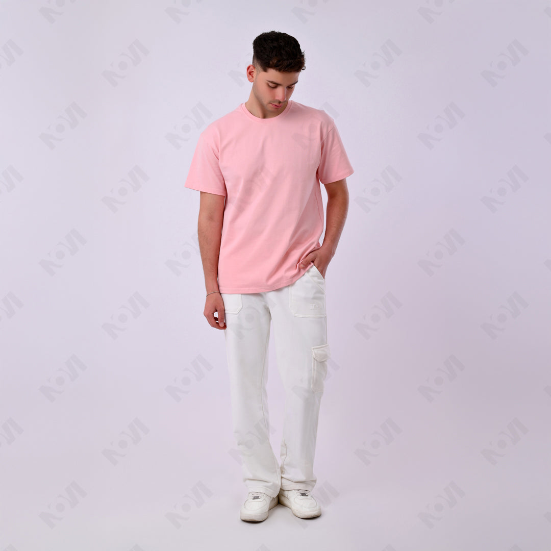 Oversized basic T-shirt - Pink