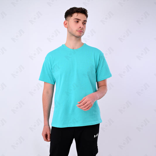 Oversized basic T-shirt - Turquoise