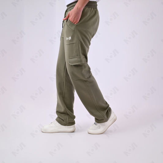 Wide-leg Milton Pants - Olive Green